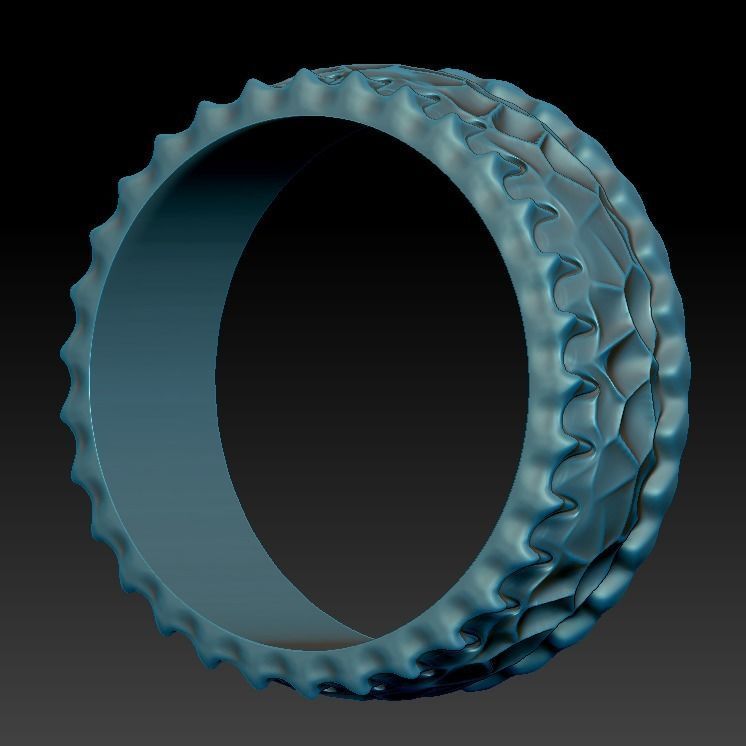 Wedding ring 3D print model_4