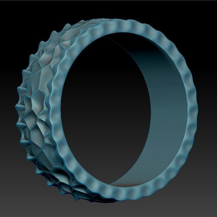 Wedding ring 3D print model_3