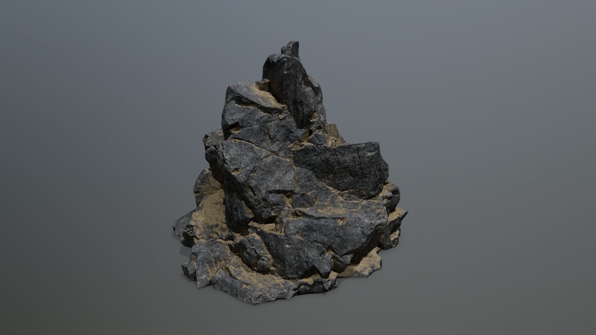 rocks rock Low-poly 3D model_4
