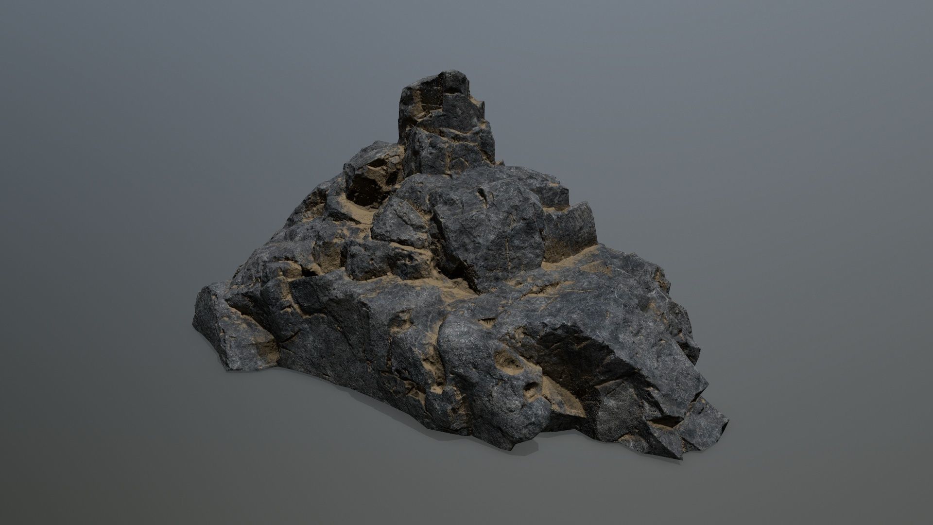 rocks rock Low-poly 3D model_9