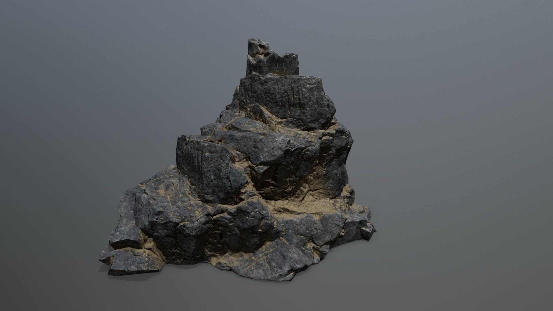 rocks rock Low-poly 3D model_3