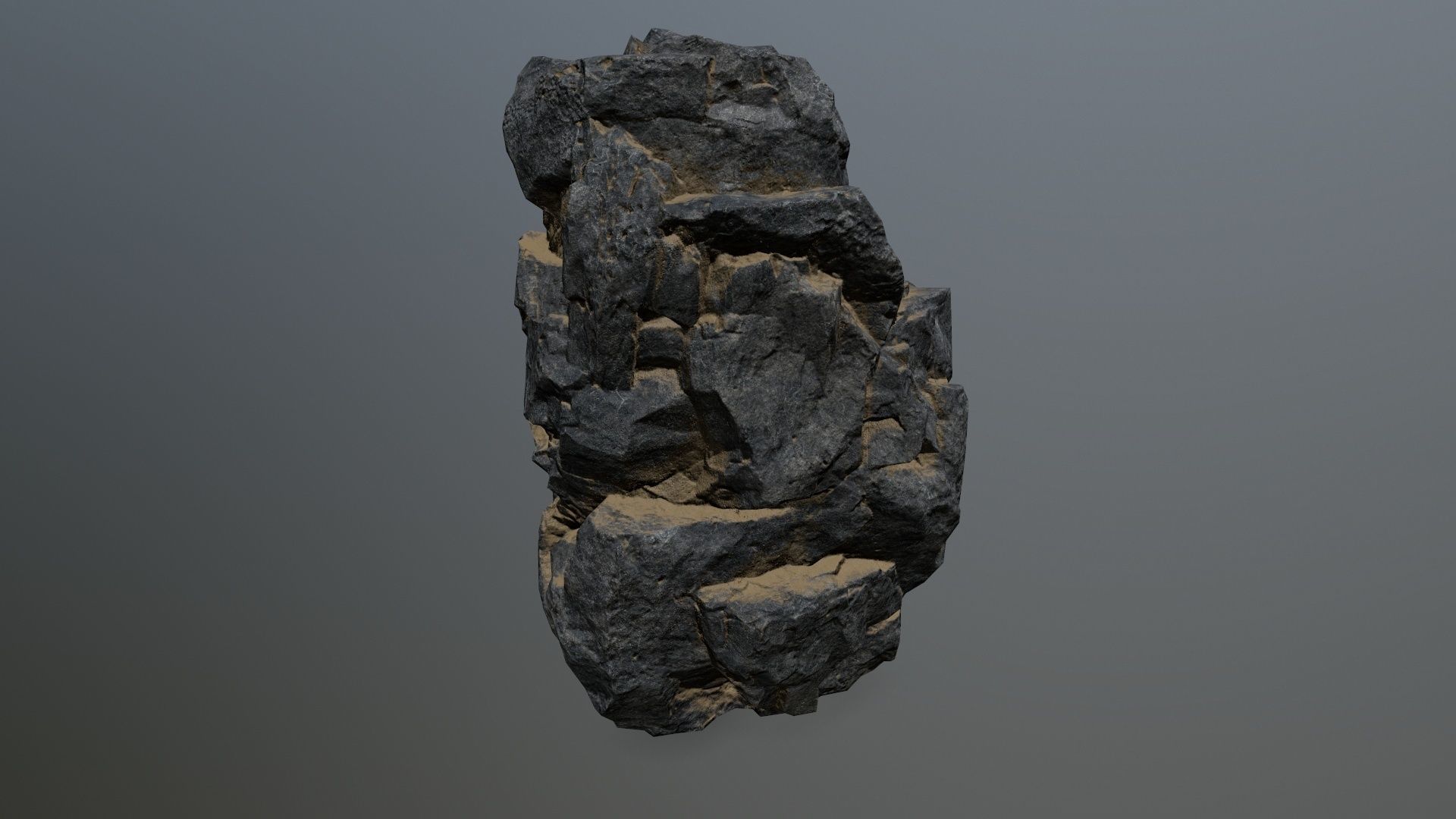 rocks rock Low-poly 3D model_16
