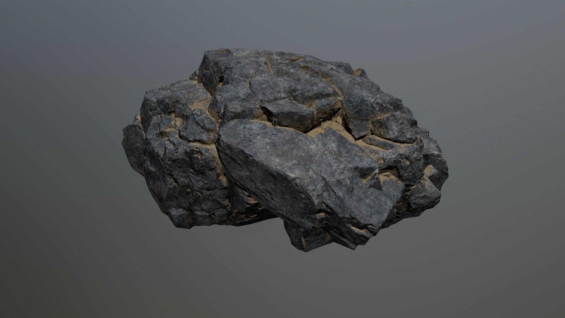 rocks rock Low-poly 3D model_18