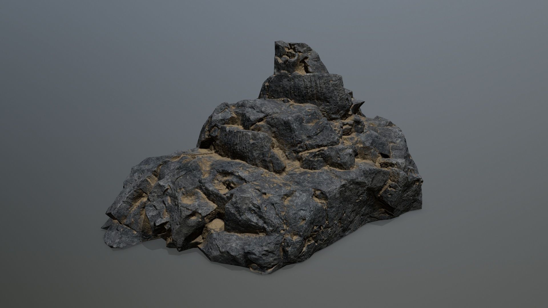 rocks rock Low-poly 3D model_10