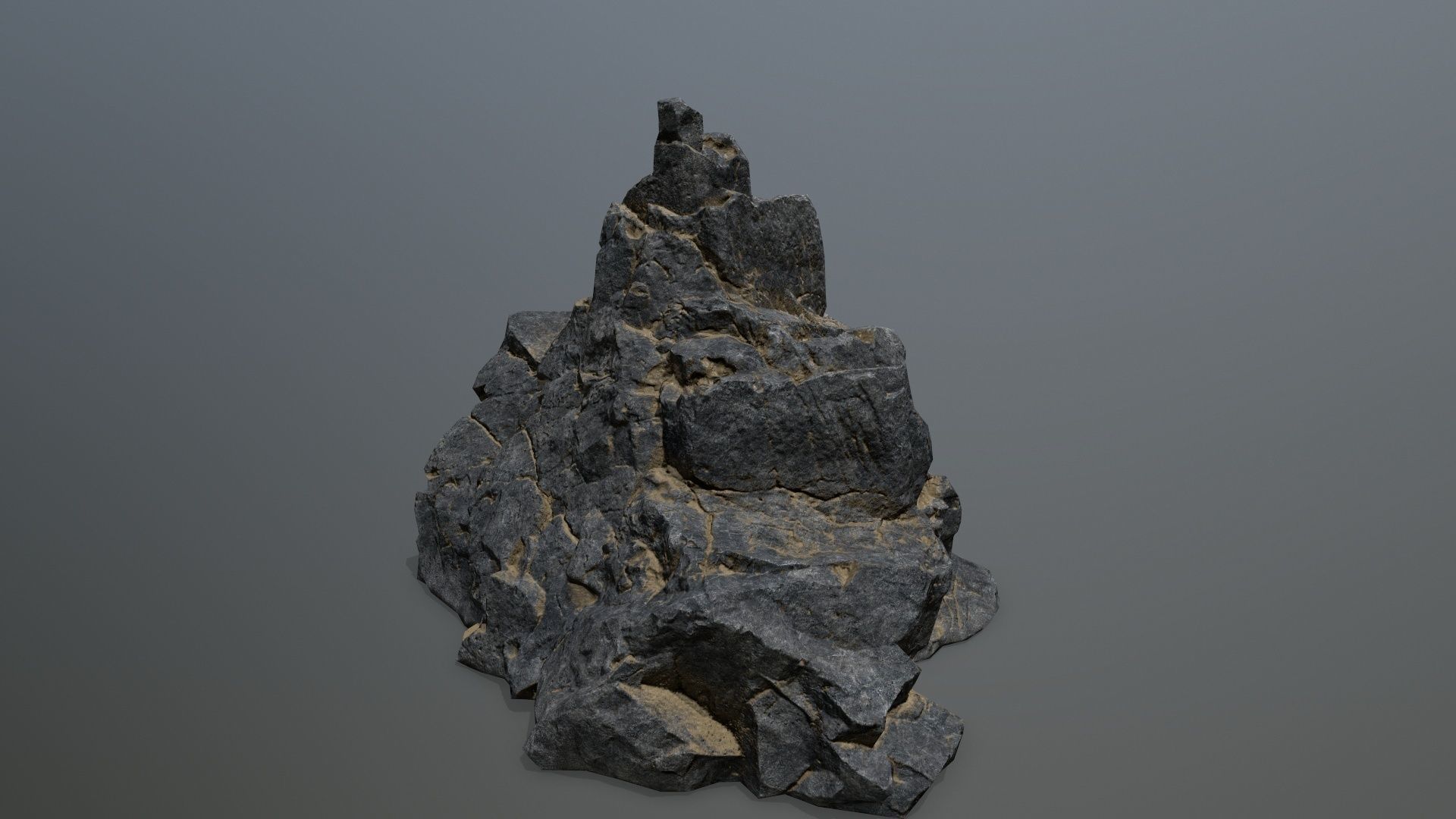 rocks rock Low-poly 3D model_2