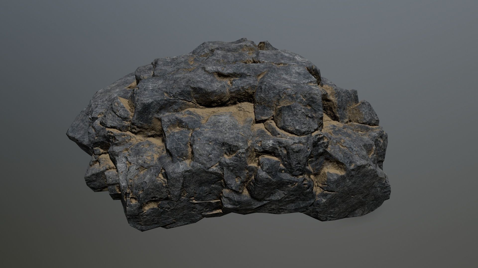 rocks rock Low-poly 3D model_19