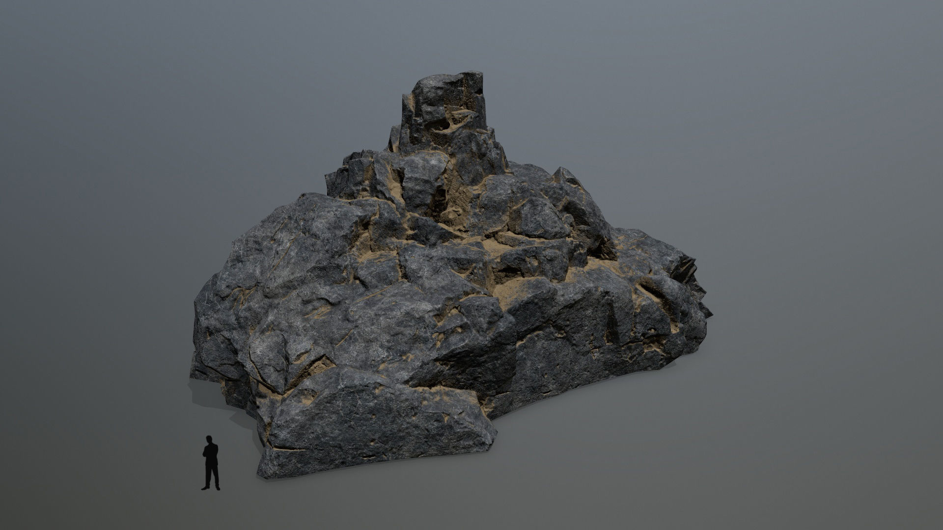 rocks rock Low-poly 3D model_8
