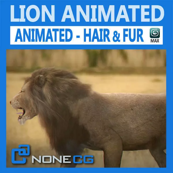 Animated Lion 3D model_0