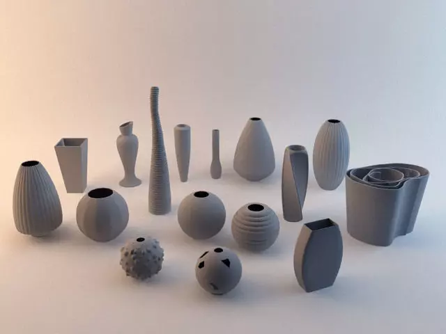 Vases collection different Free 3D model_0