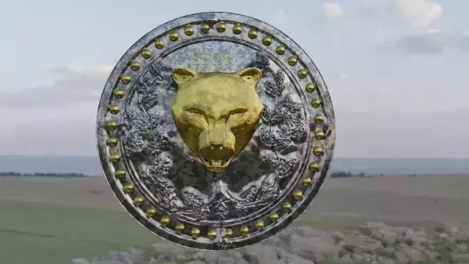 Shield sparta coin 3D model