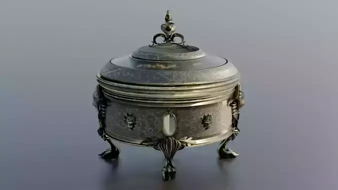 Sugar Bowl 3D Model - Free High-Poly with Texture 