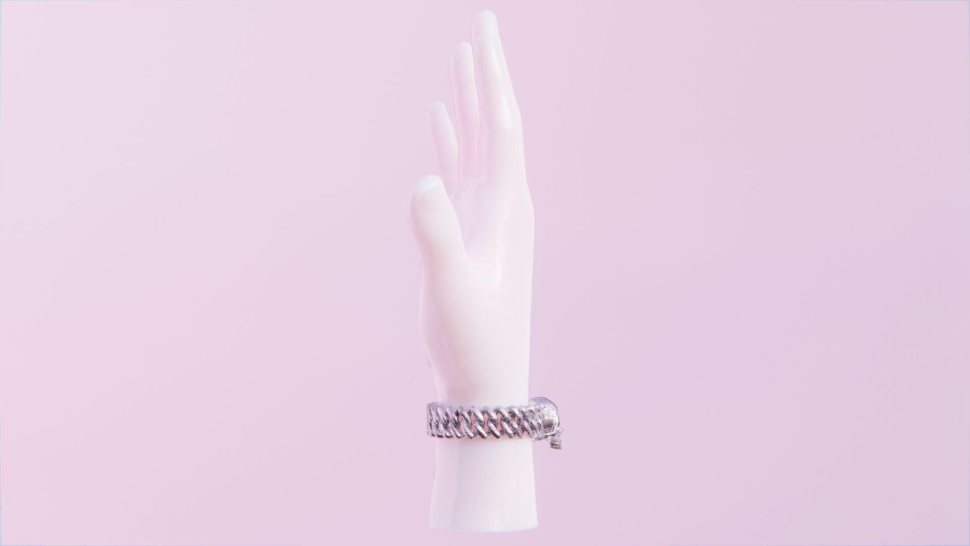 Skull Bracelet Low-poly 3D model_4