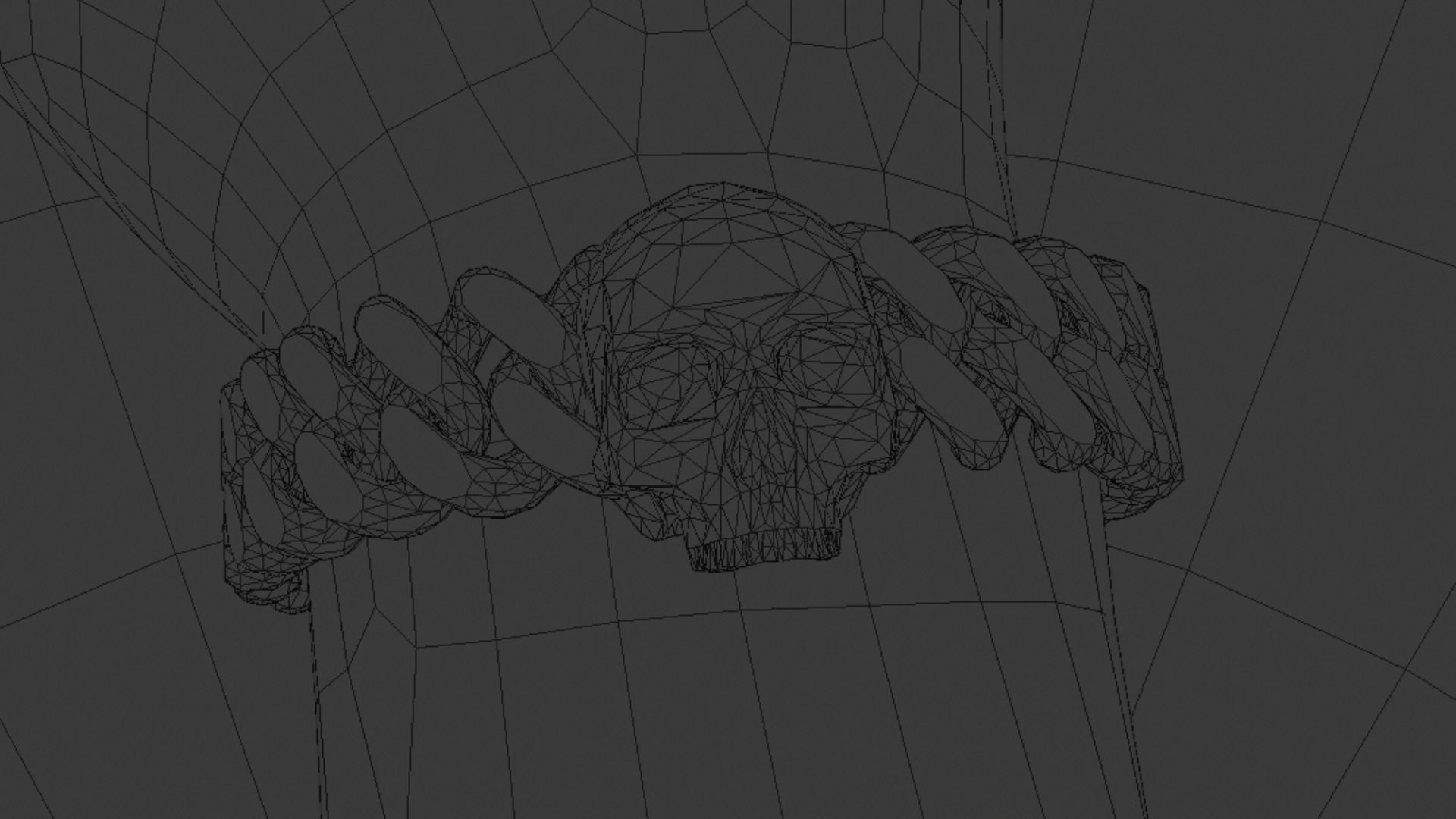 Skull Bracelet Low-poly 3D model_6