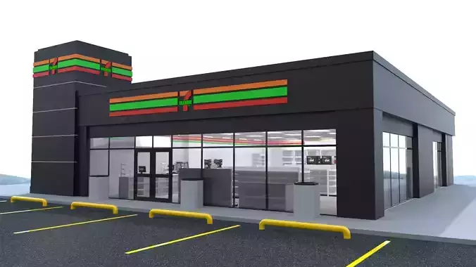Seven Eleven - Convenience Store 2 3D model