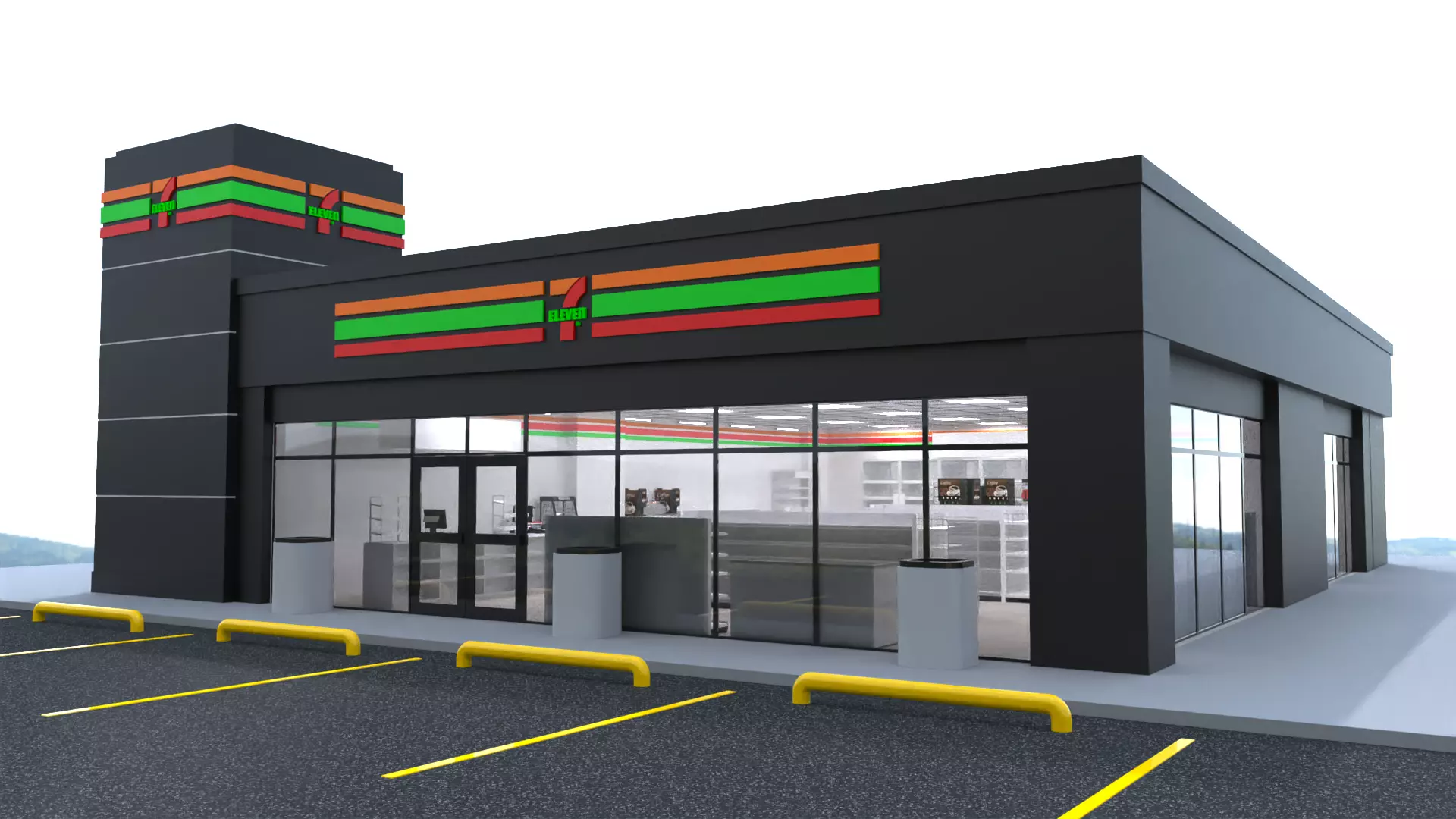 Seven Eleven - Convenience Store 2 3D model_0