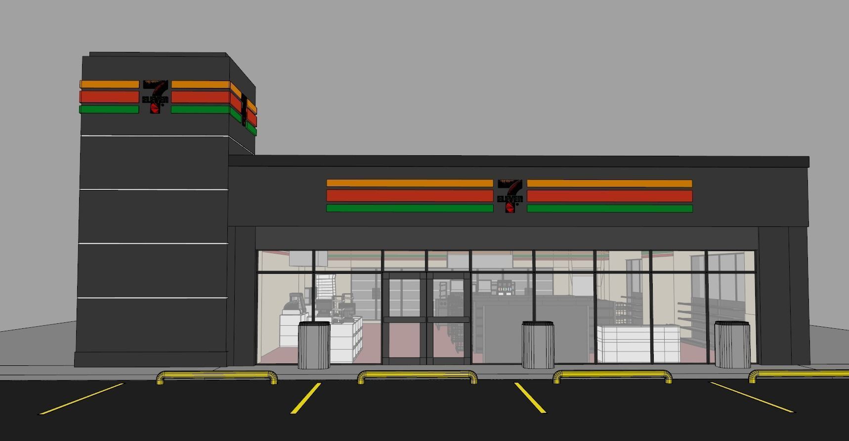 Seven Eleven - Convenience Store 2 3D model_12