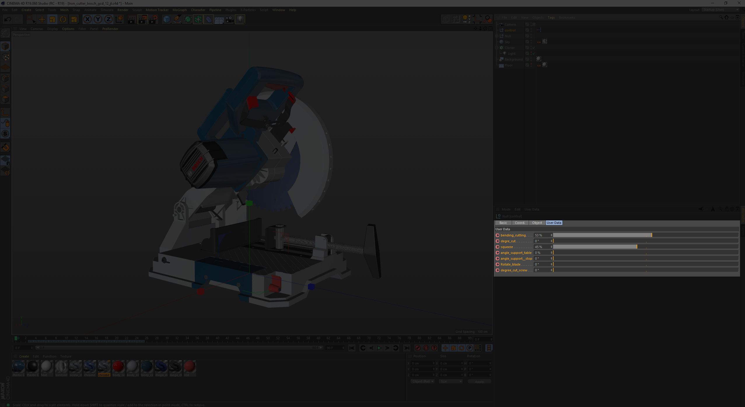 Iron Chop Saw  3D model_29