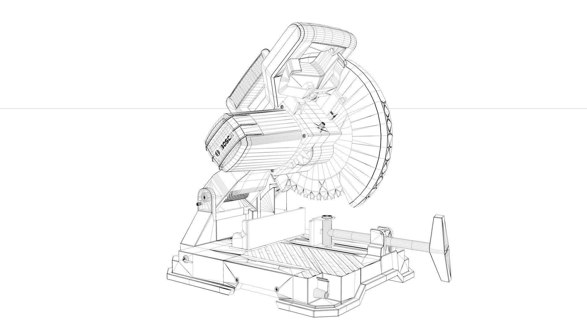 Iron Chop Saw  3D model_26