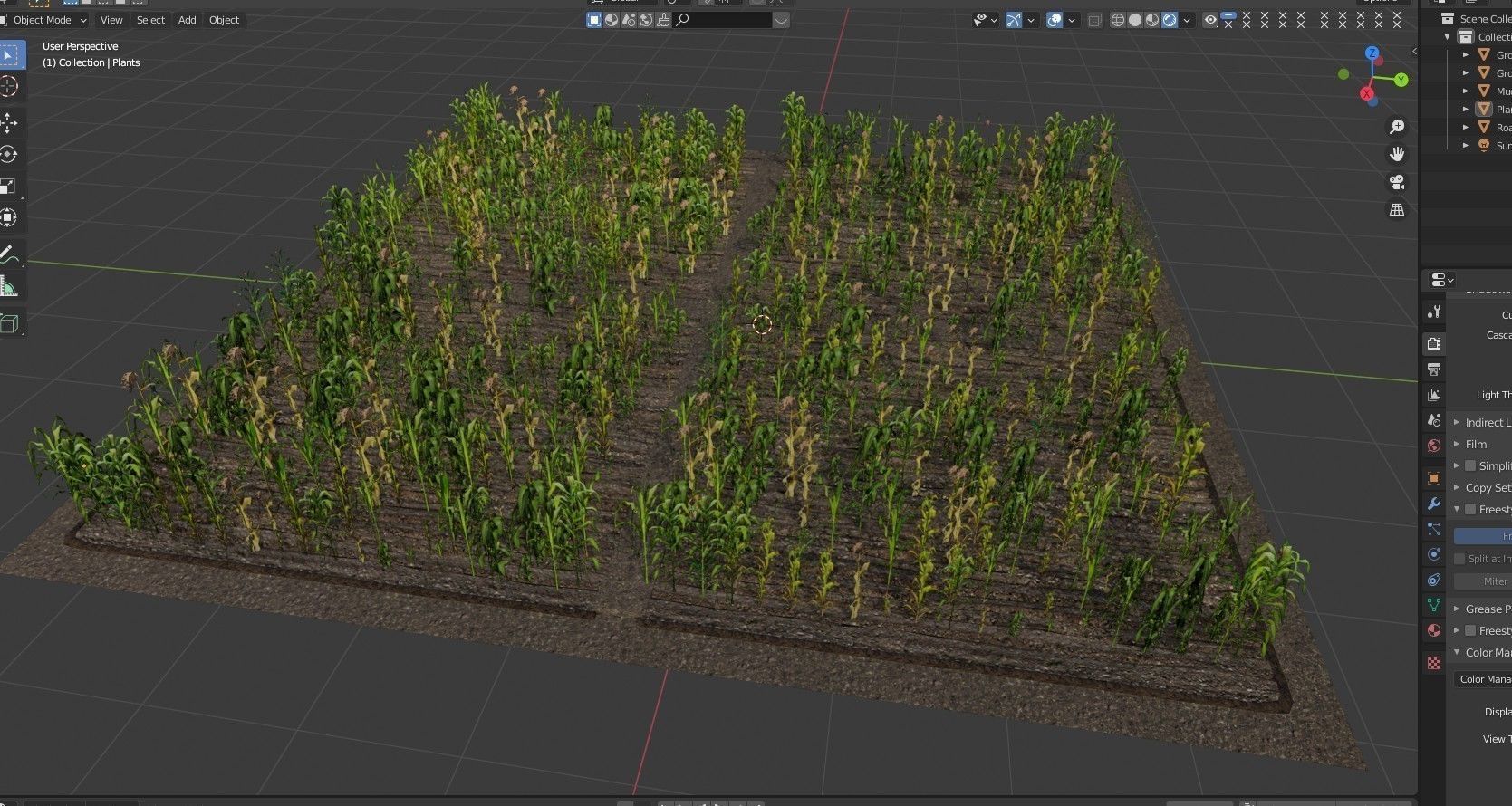Corn Farm Low-poly 3D model_9