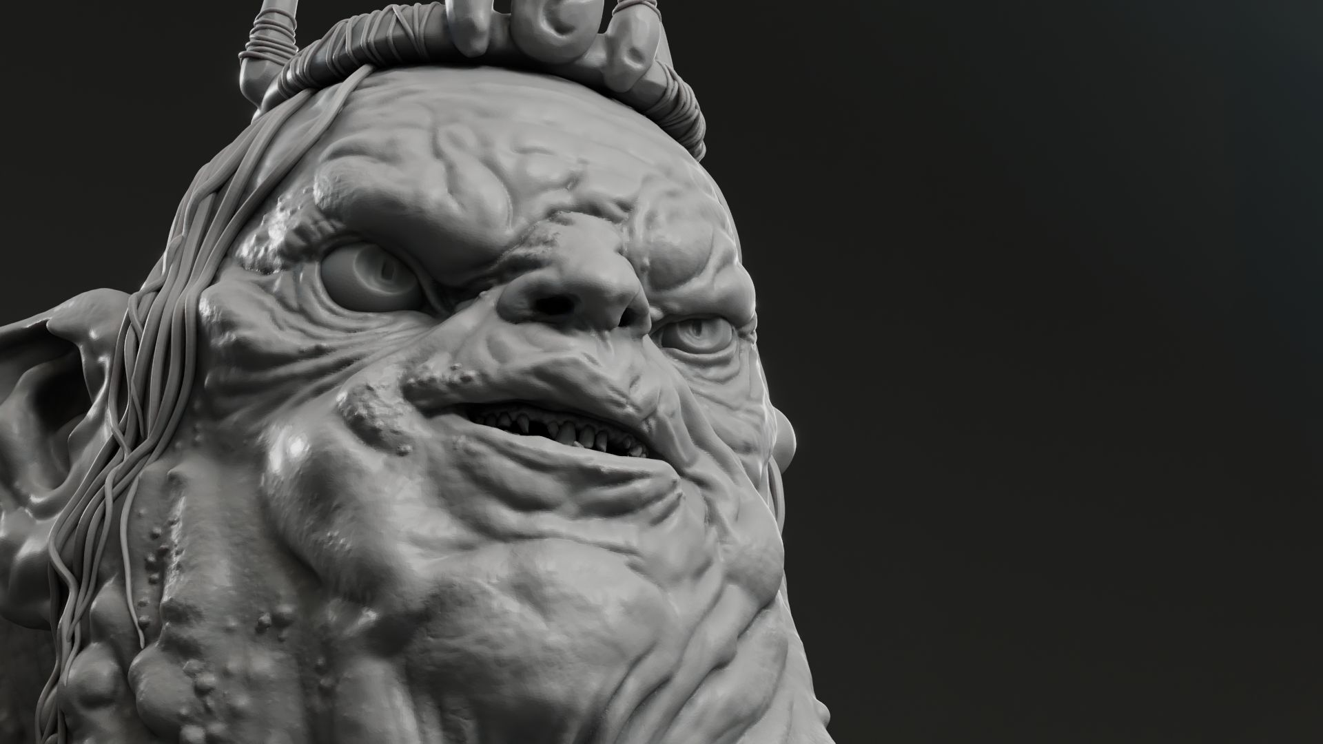 Barry Humphries - Goblin King - The Hobbit An unexpected journey 3D print model_20