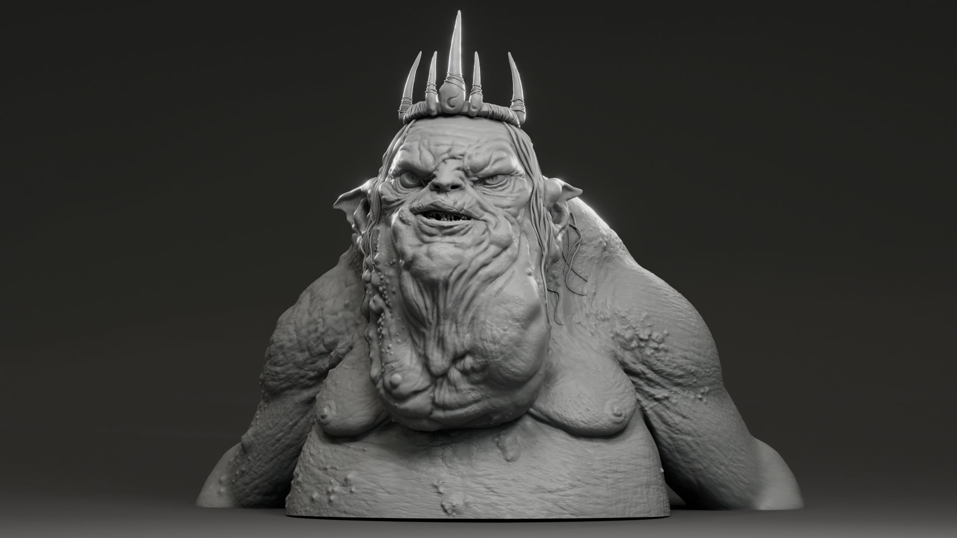 Barry Humphries - Goblin King - The Hobbit An unexpected journey 3D print model_17