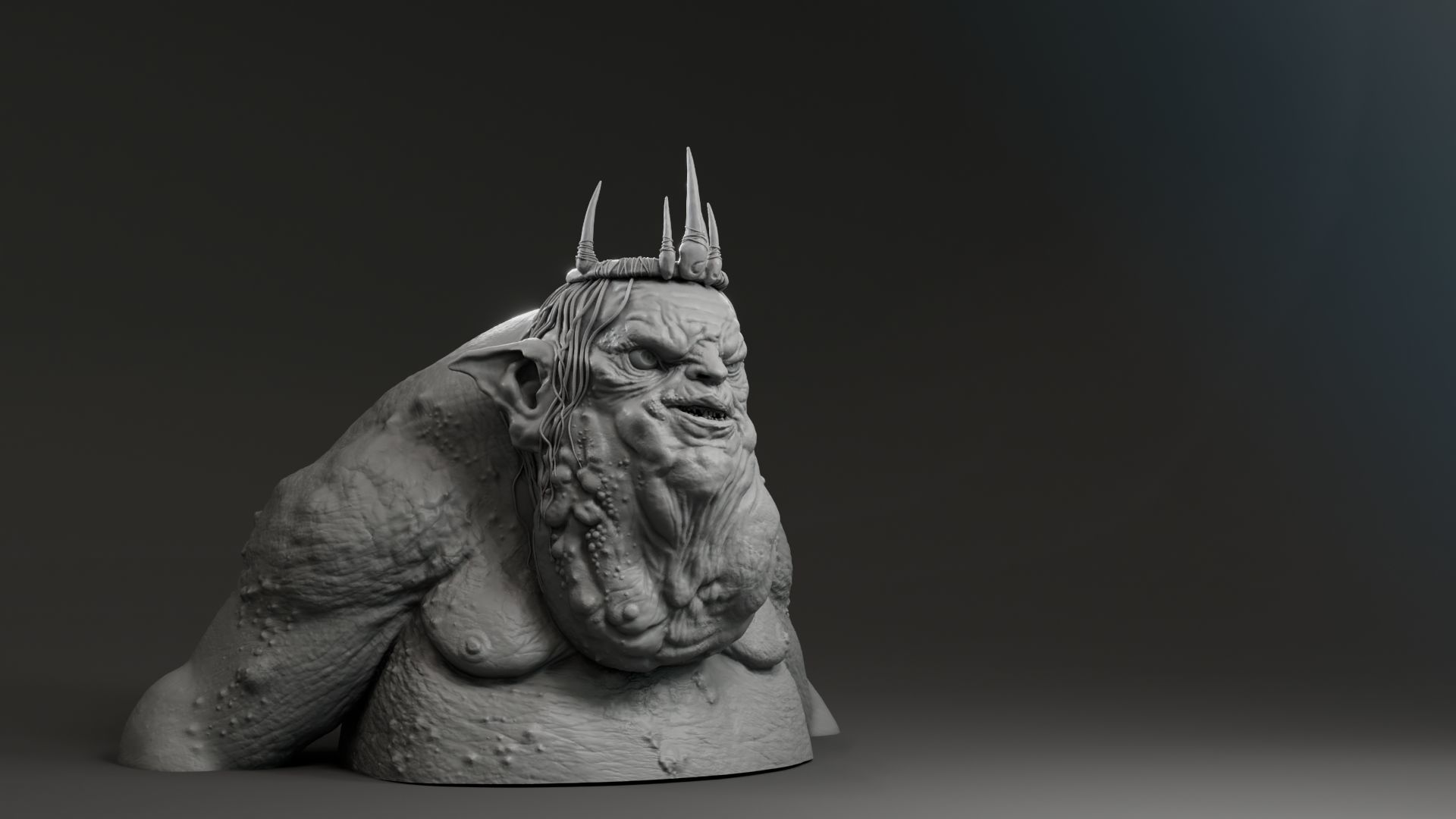 Barry Humphries - Goblin King - The Hobbit An unexpected journey 3D print model_18