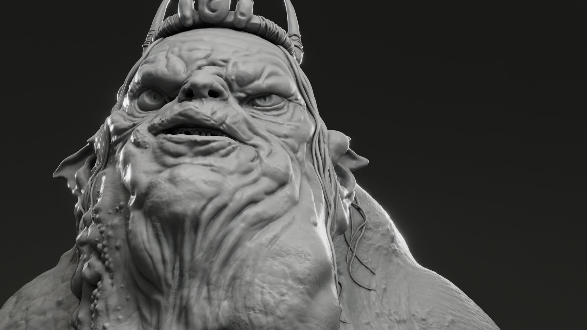 Barry Humphries - Goblin King - The Hobbit An unexpected journey 3D print model_7