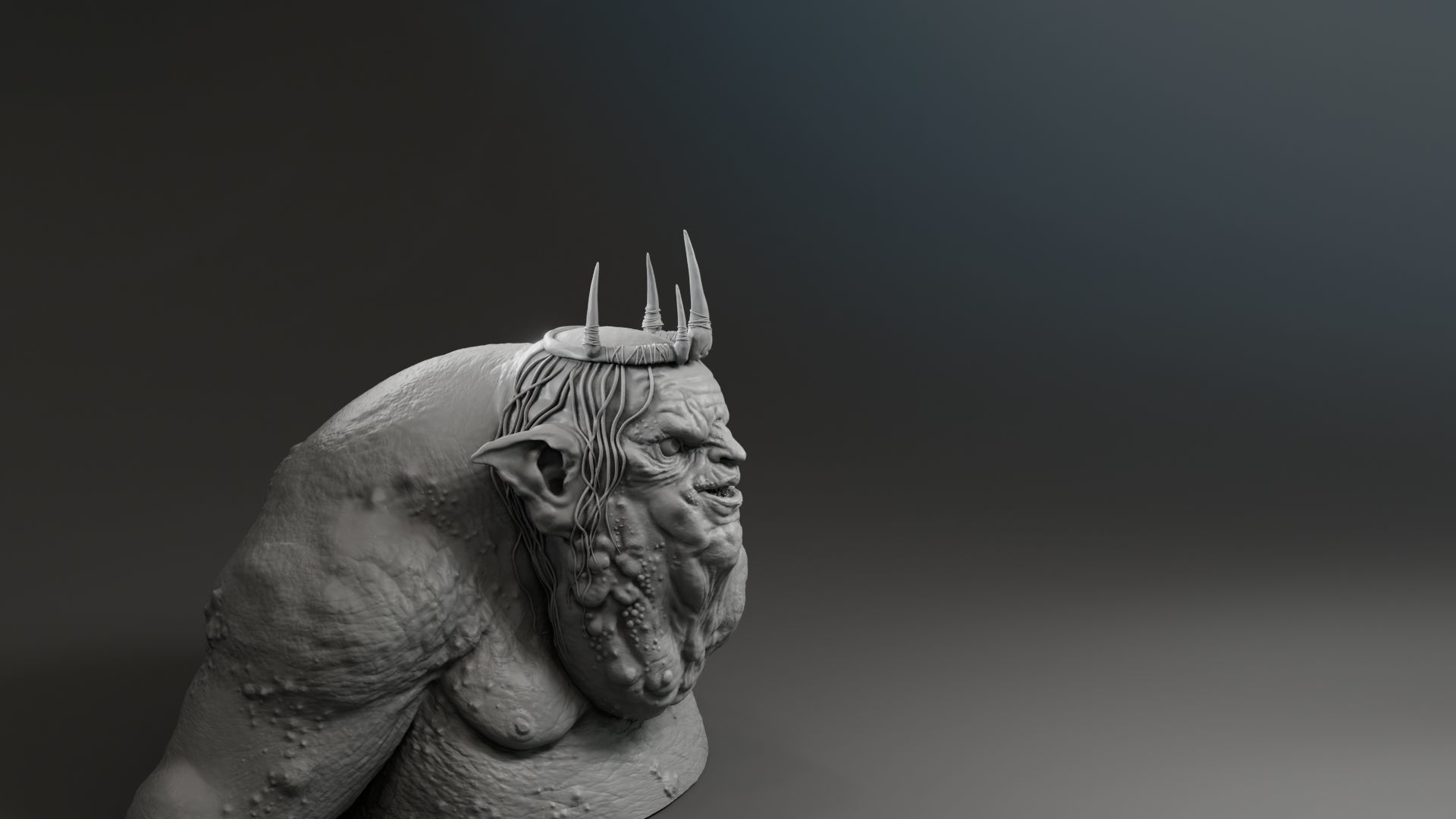 Barry Humphries - Goblin King - The Hobbit An unexpected journey 3D print model_19