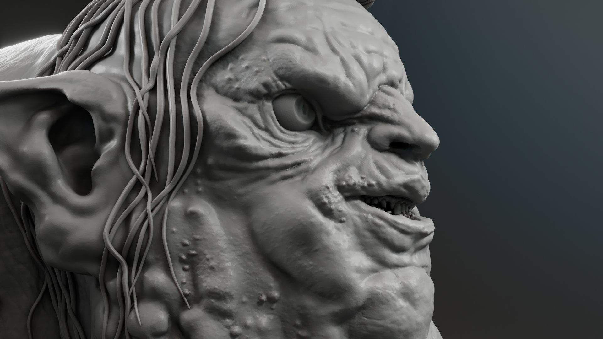 Barry Humphries - Goblin King - The Hobbit An unexpected journey 3D print model_12