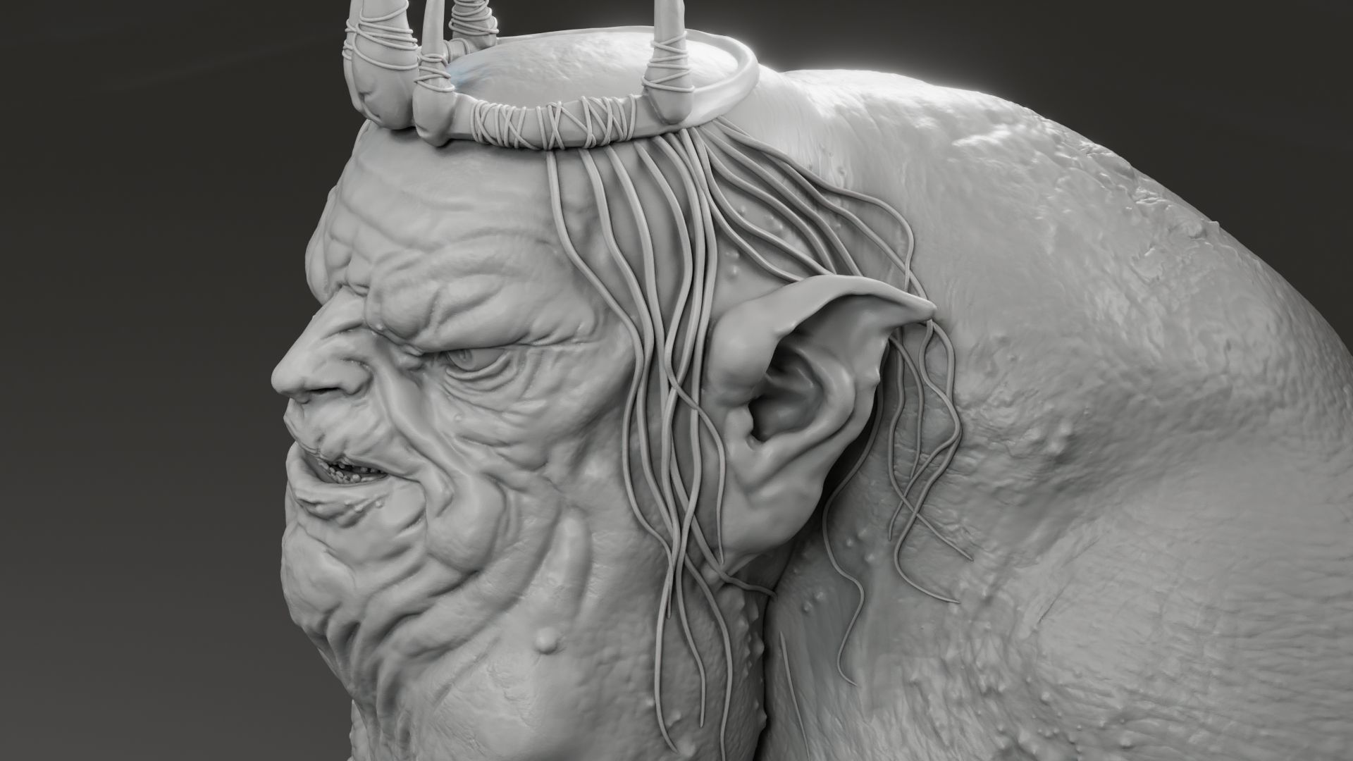 Barry Humphries - Goblin King - The Hobbit An unexpected journey 3D print model_8