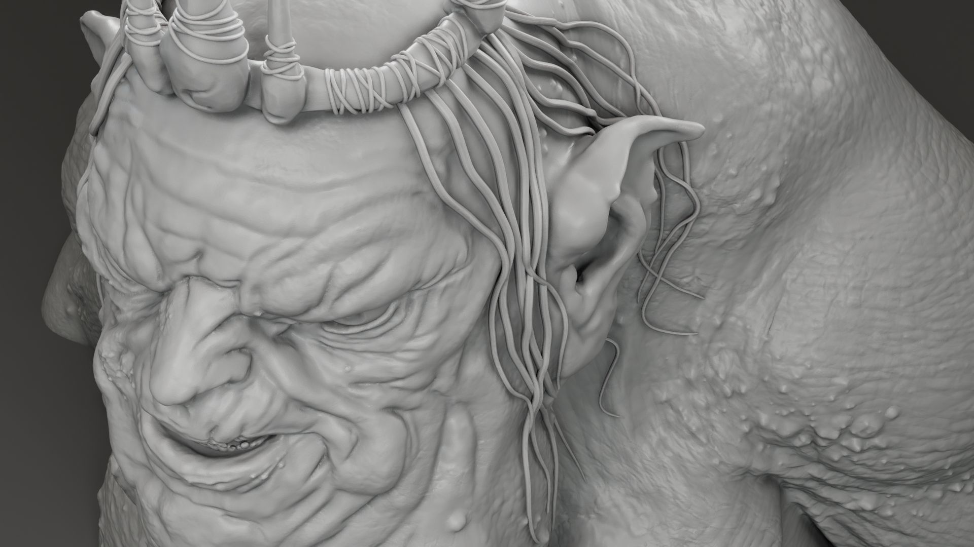 Barry Humphries - Goblin King - The Hobbit An unexpected journey 3D print model_14
