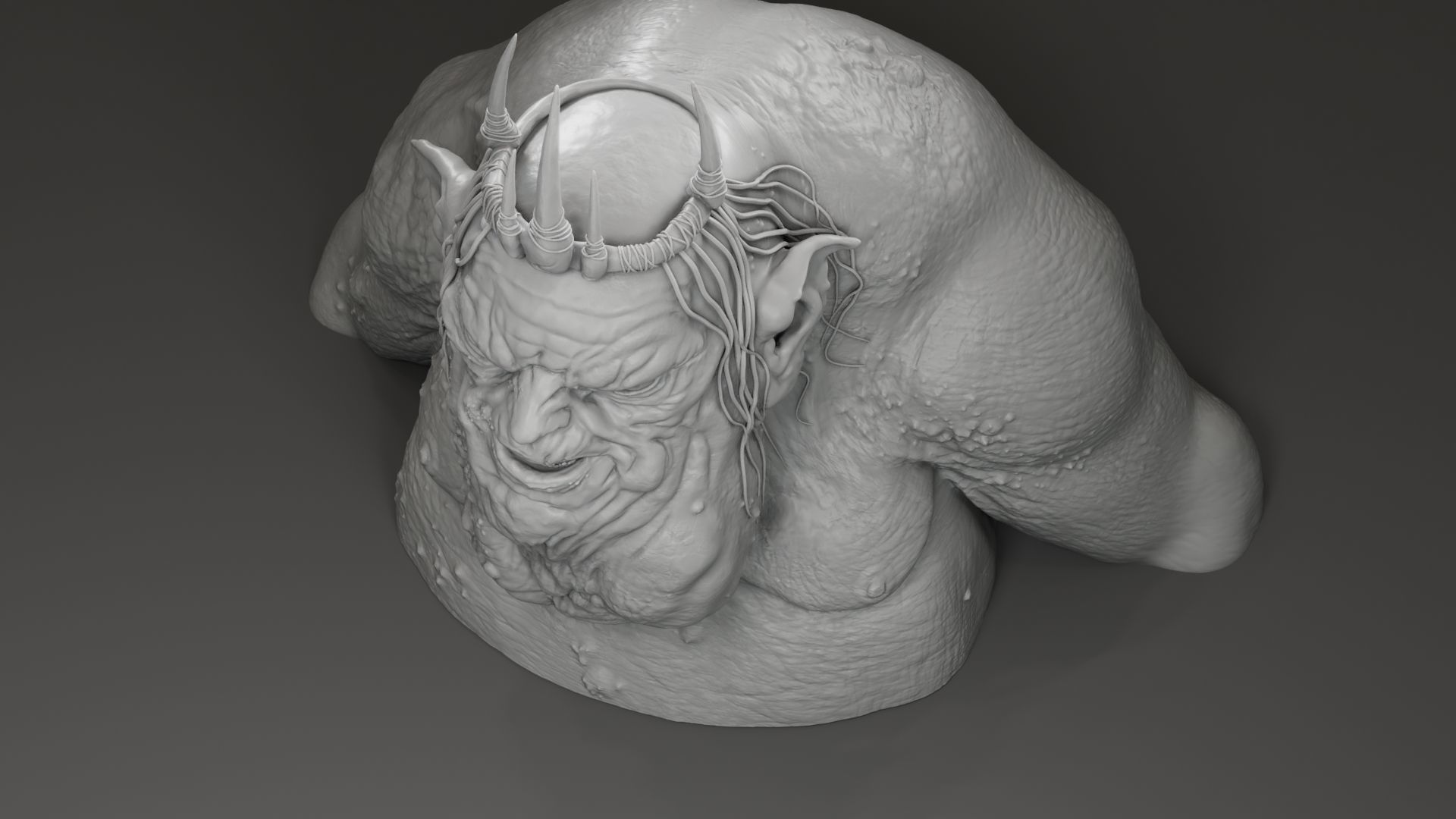 Barry Humphries - Goblin King - The Hobbit An unexpected journey 3D print model_5