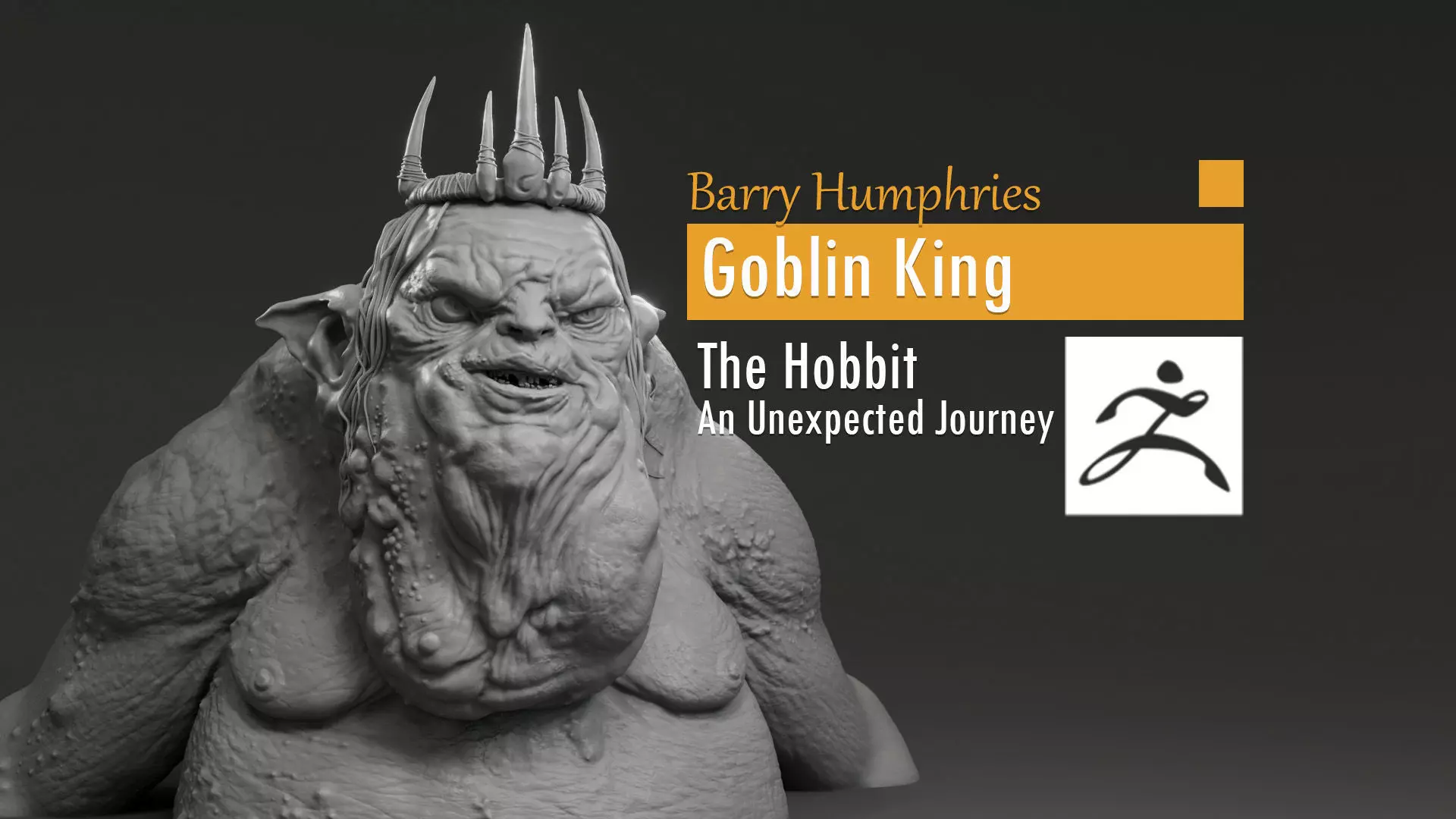 Barry Humphries - Goblin King - The Hobbit An unexpected journey 3D print model_0
