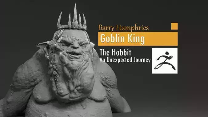 Barry Humphries - Goblin King - The Hobbit An unexpected journey 3D print model