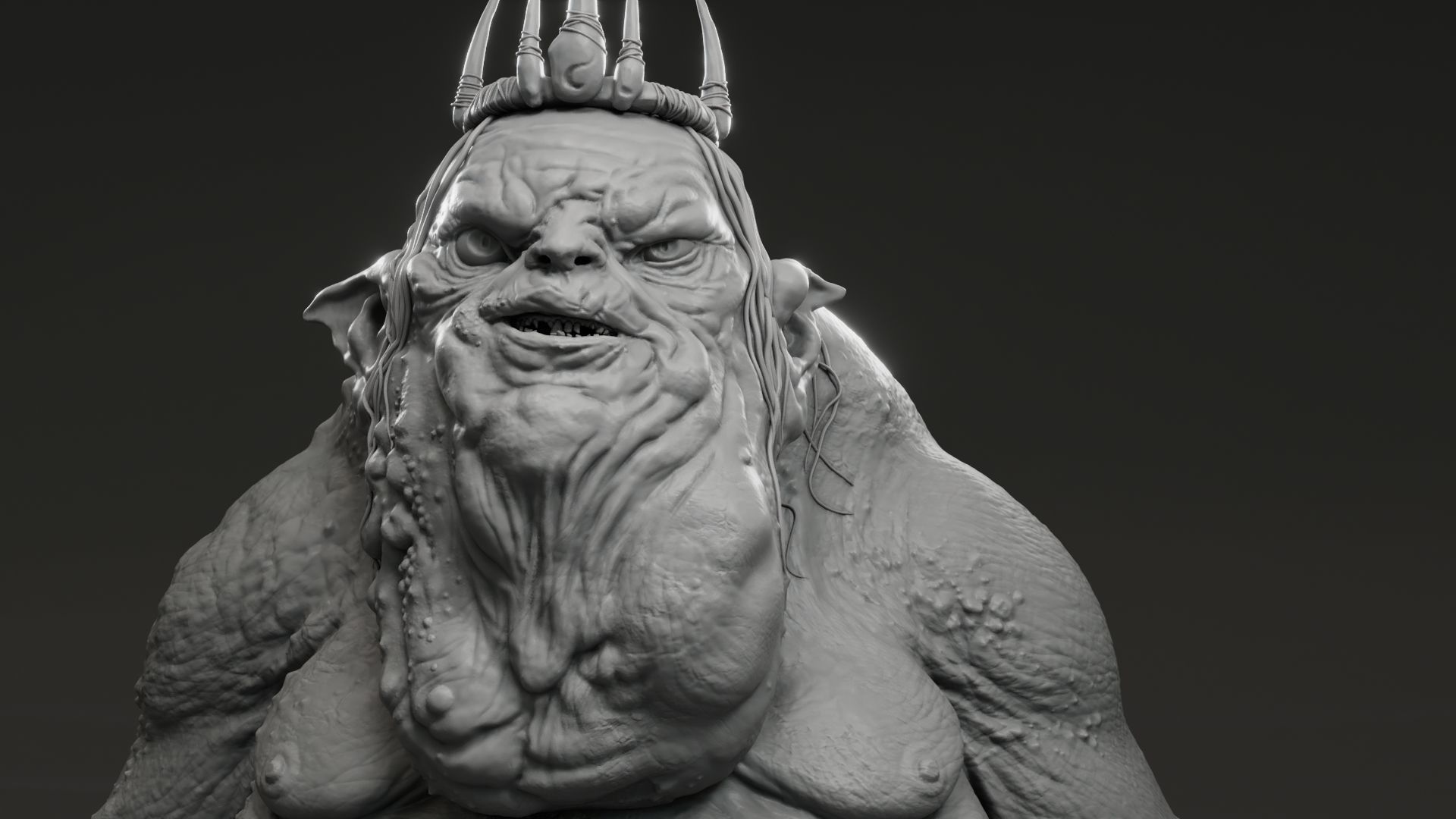 Barry Humphries - Goblin King - The Hobbit An unexpected journey 3D print model_6