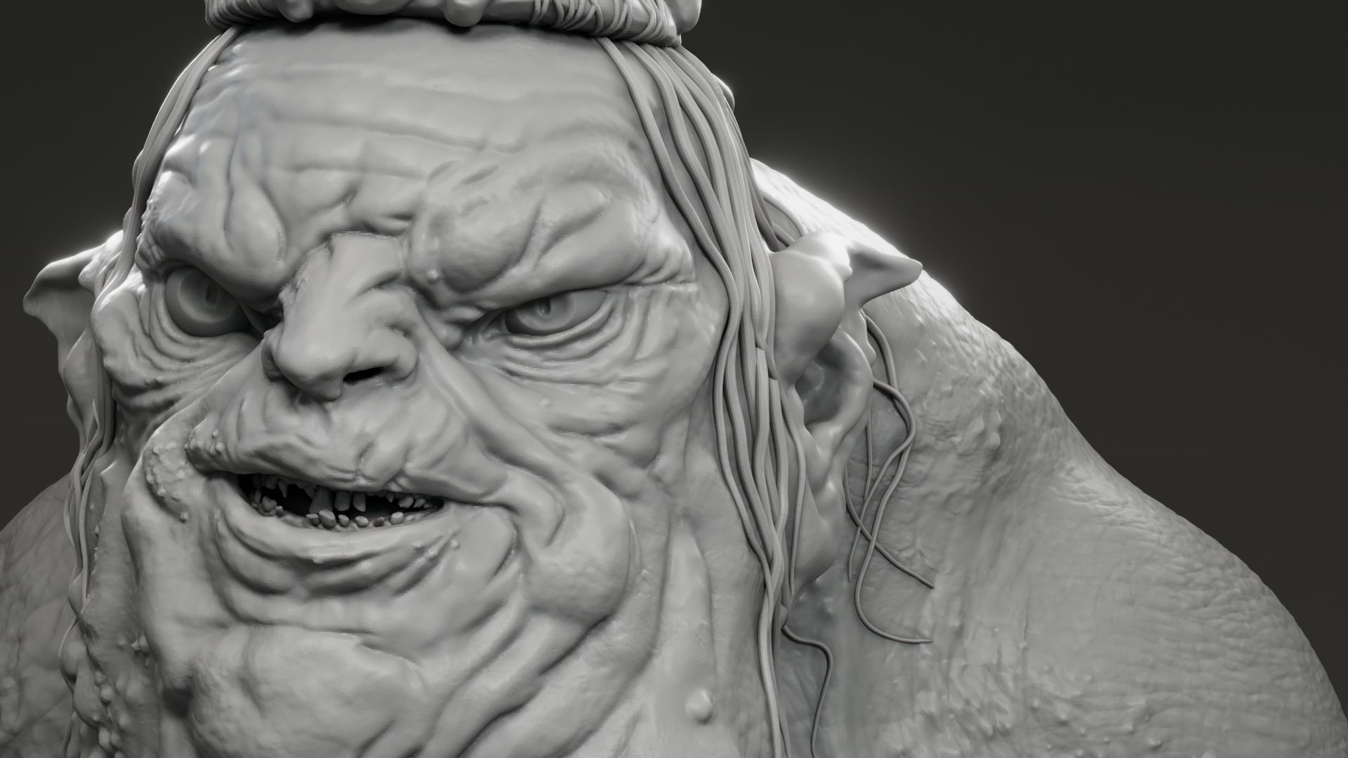 Barry Humphries - Goblin King - The Hobbit An unexpected journey 3D print model_10