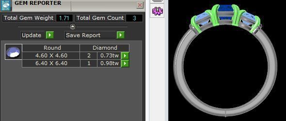 Round Engagement Diamond Ring 3D print model_5