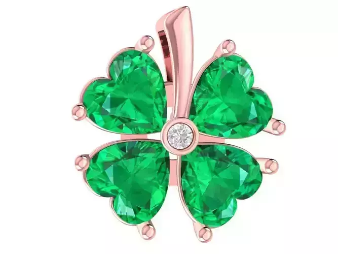 diamond four leaf clover pendant 2952