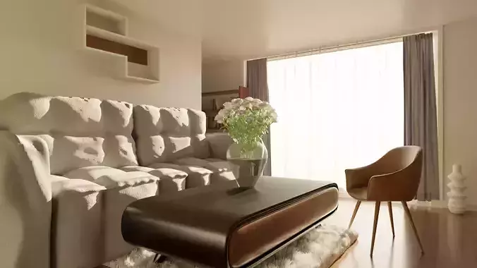 Stylish sofa with a pleasant design