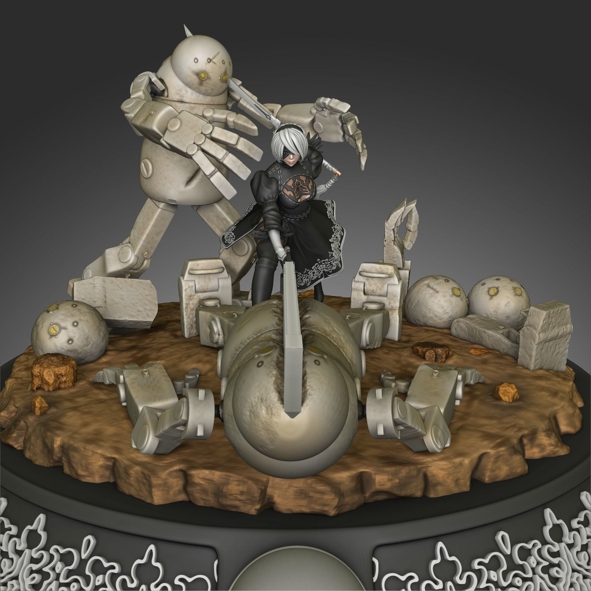 2B - Nier Automata  3D print model_1