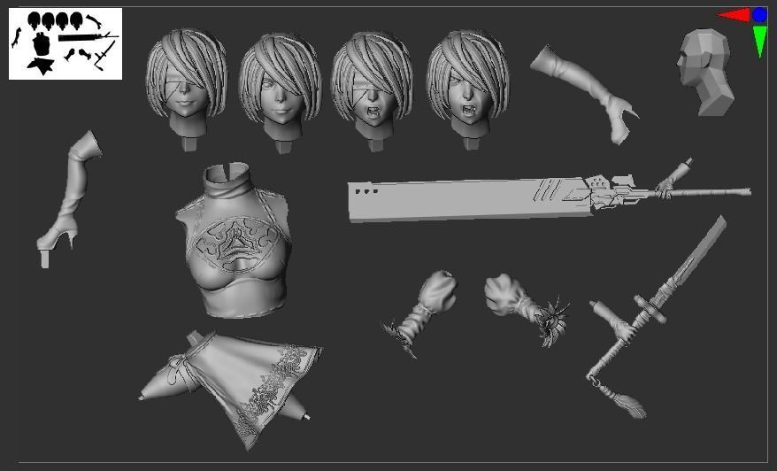2B - Nier Automata  3D print model_15