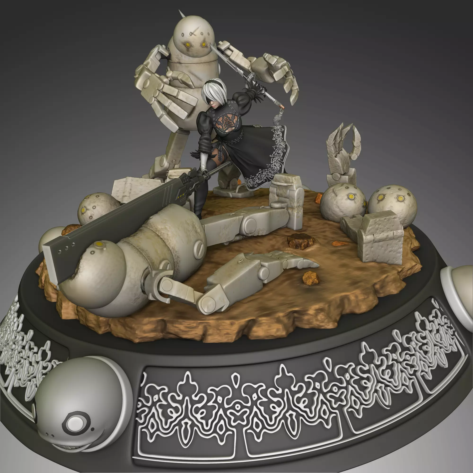 2B - Nier Automata  3D print model_0