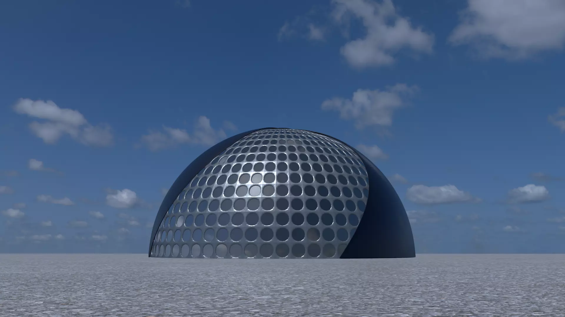 Dome Building 3D model_0