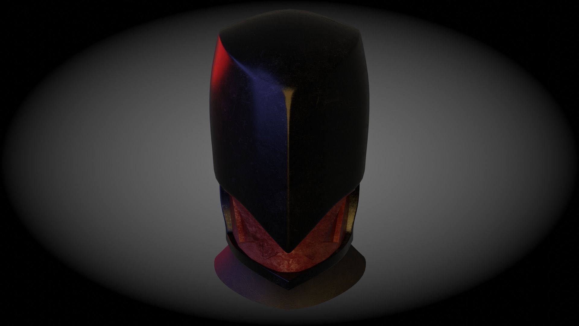 Raven Helmet - Sci-Fi Helmet Low-poly 3D model_9