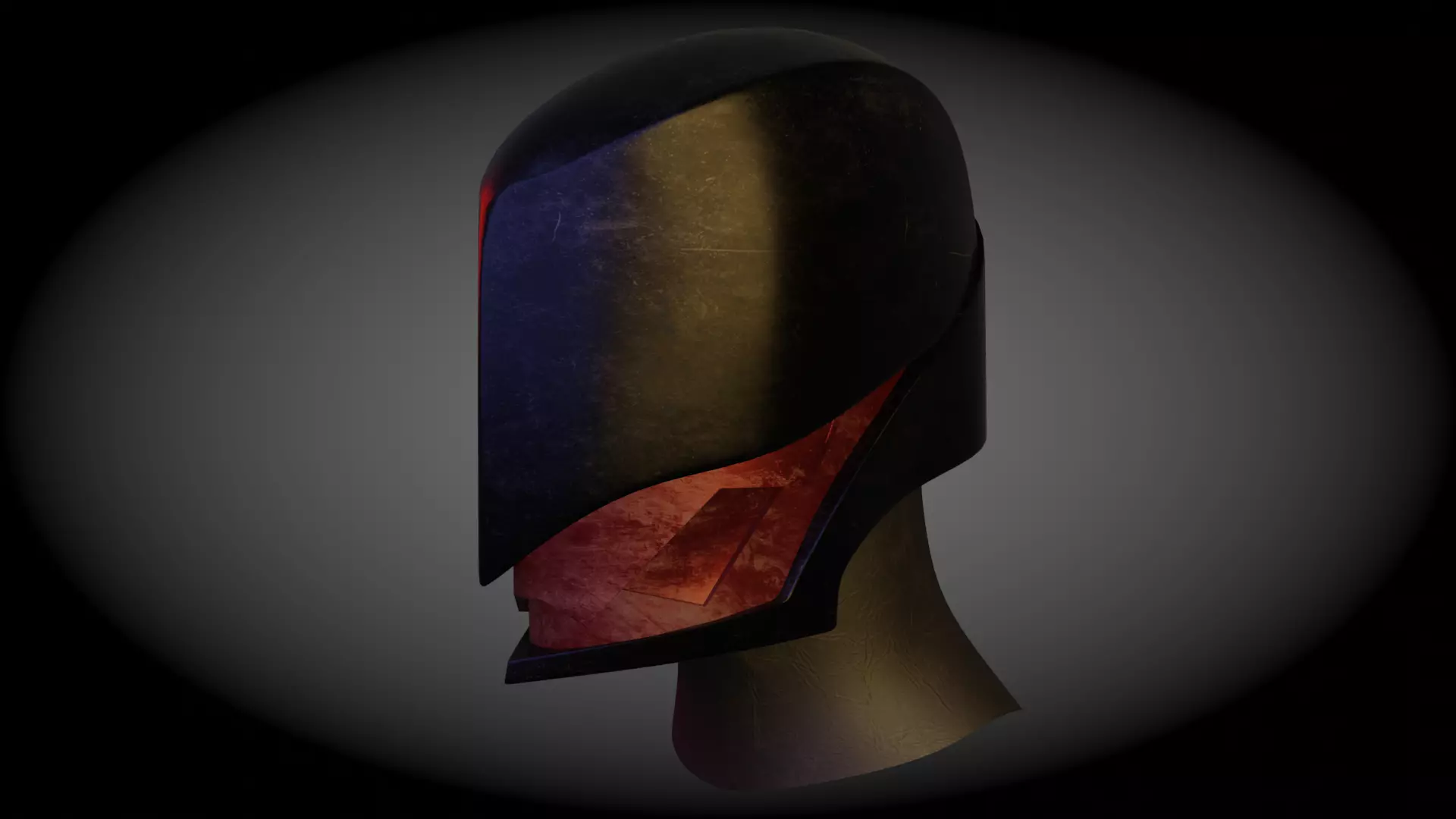 Raven Helmet - Sci-Fi Helmet Low-poly 3D model_0
