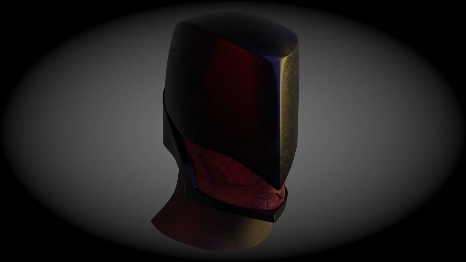 Raven Helmet - Sci-Fi Helmet Low-poly 3D model_2