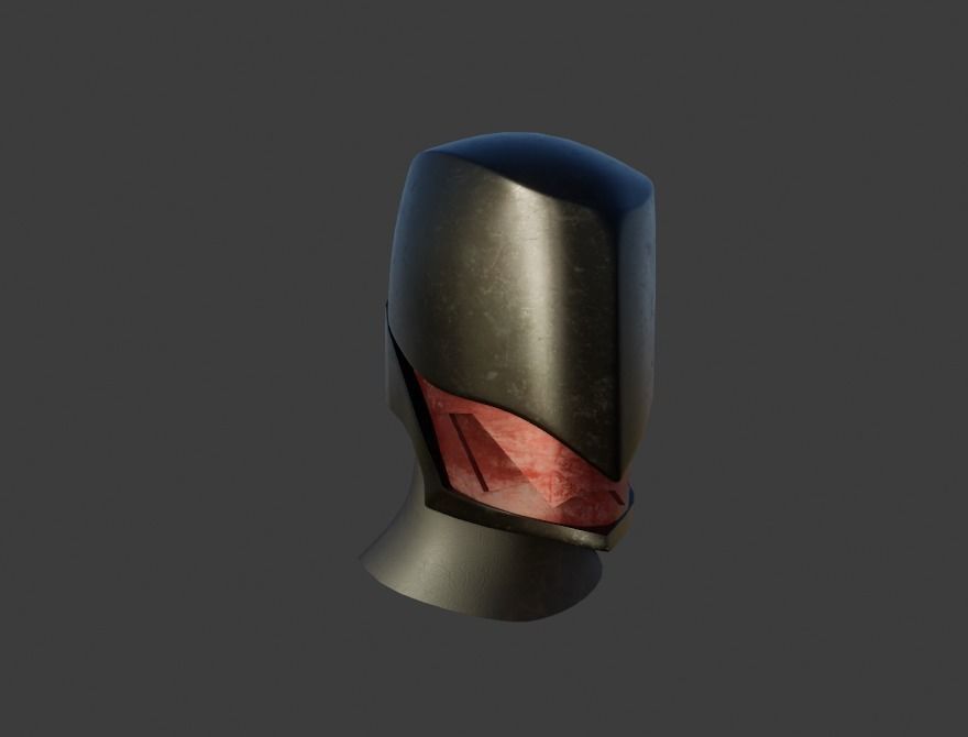 Raven Helmet - Sci-Fi Helmet Low-poly 3D model_14