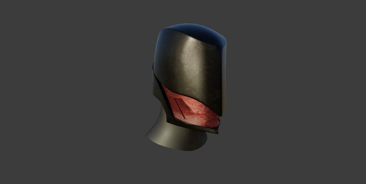 Raven Helmet - Sci-Fi Helmet Low-poly 3D model_11