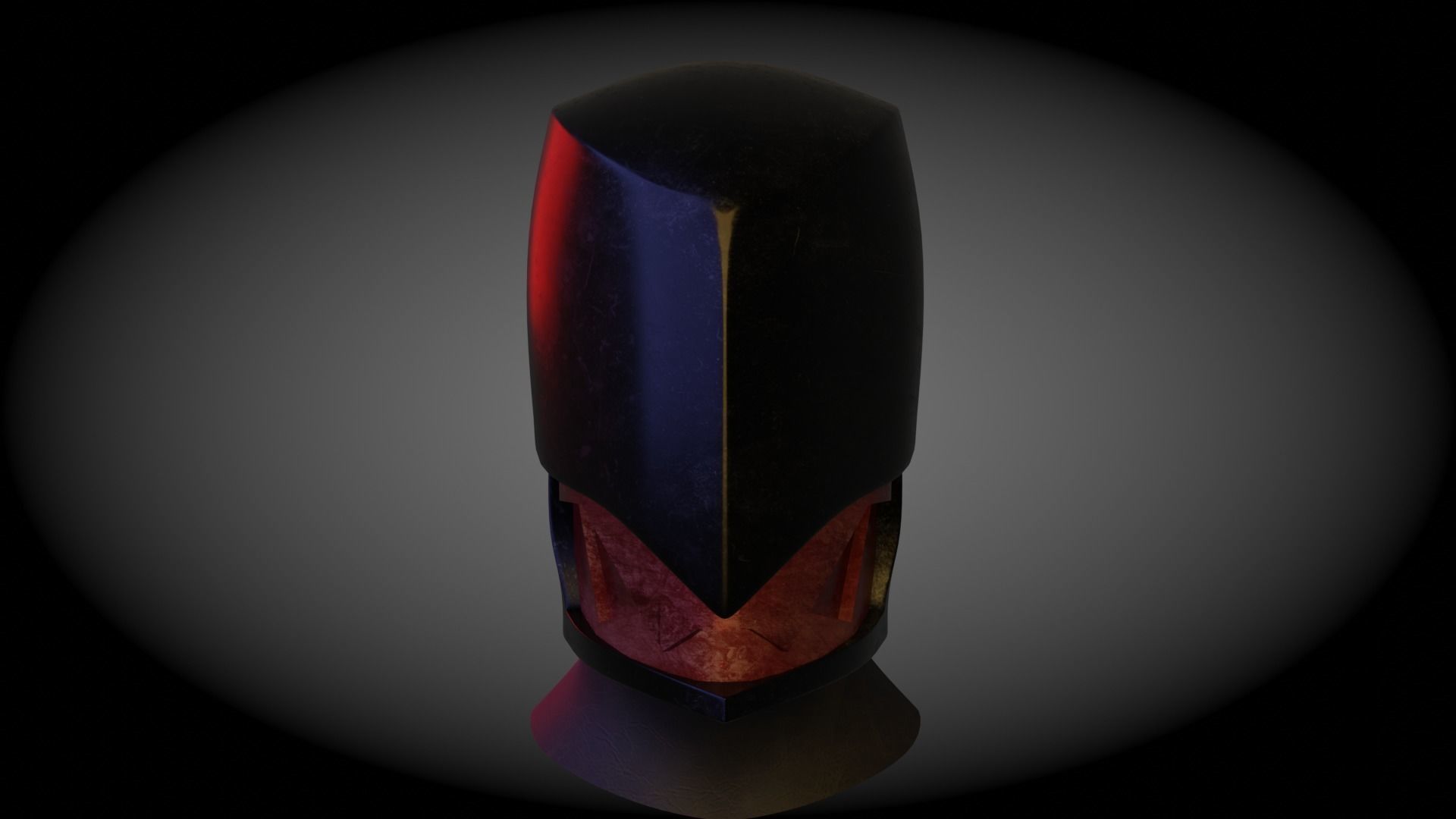 Raven Helmet - Sci-Fi Helmet Low-poly 3D model_3