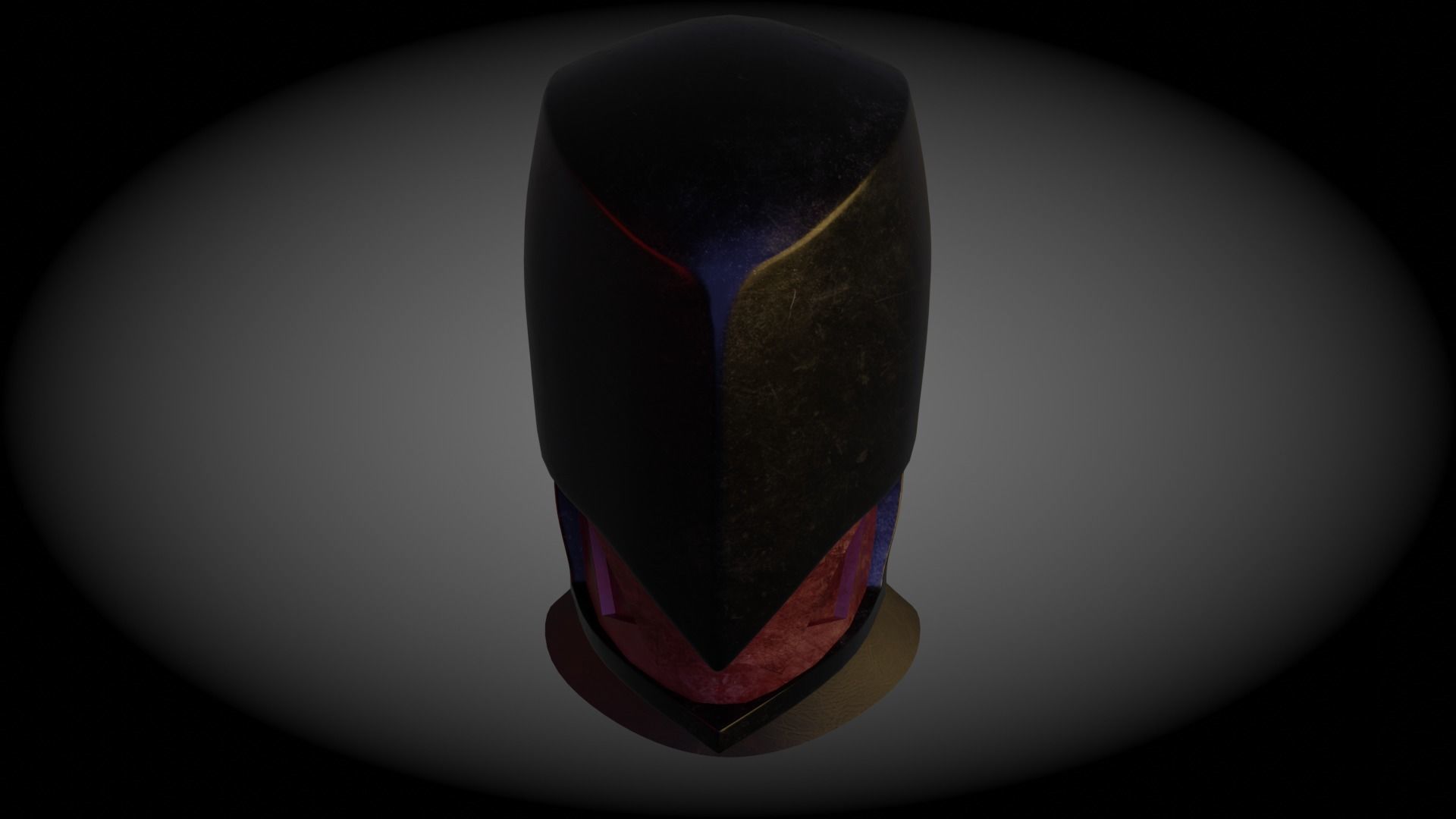 Raven Helmet - Sci-Fi Helmet Low-poly 3D model_6